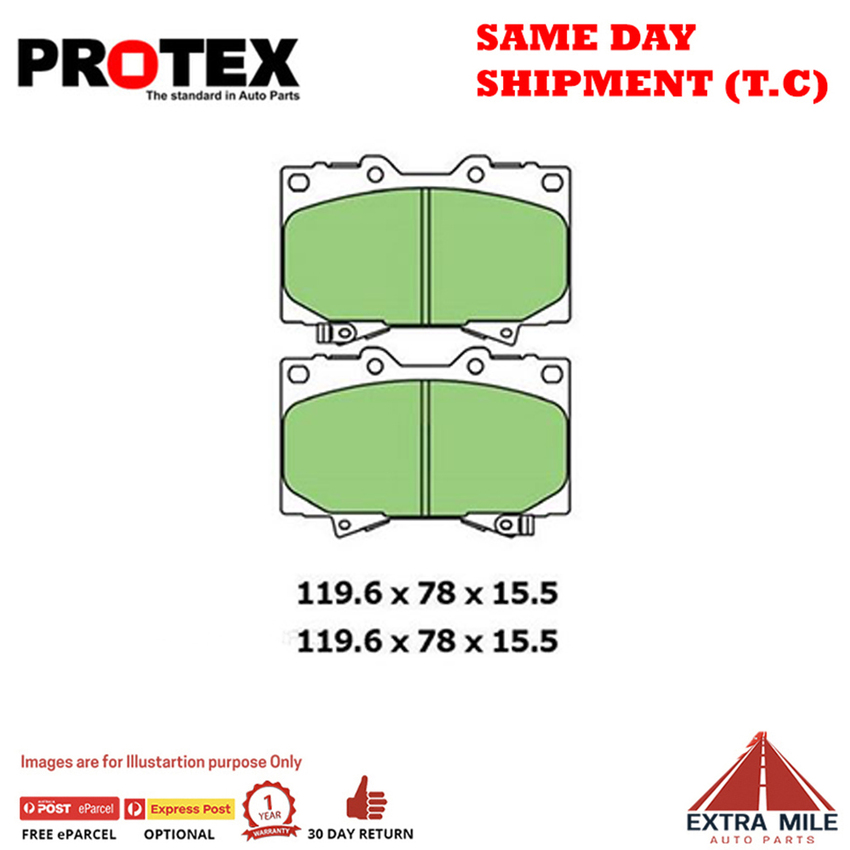 Protex Blue Brake Pad Set Front For Lexus LS LS460 (USF40R) Petrol 2012-20