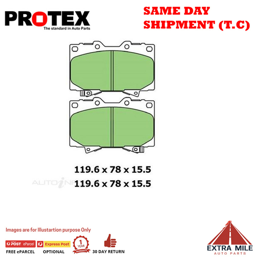 Ceramic Brake Pad Set Frnt For Toyota LandCruiser Troopcarrier 4.5D VDJ78 07-11