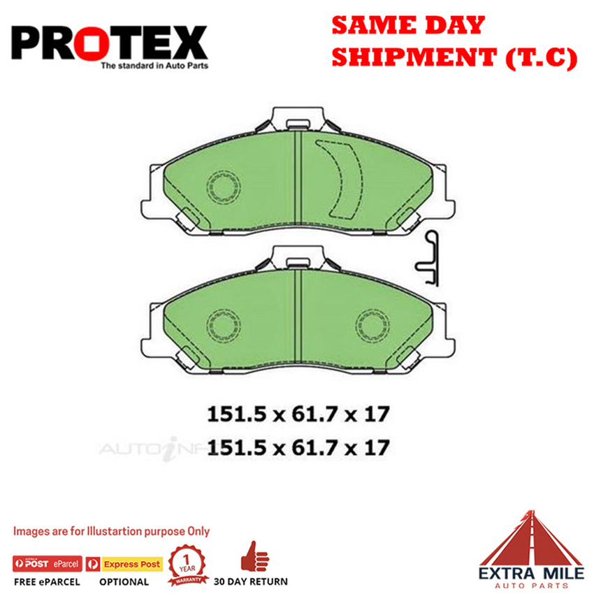 Protex Blue Brake Pad Set Front For Ford Courier 2.5 TD (PG) Diesel 2002-2004
