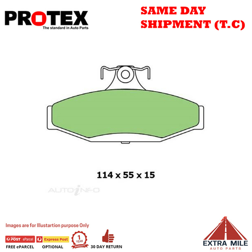 Protex Brake Pad Set Rear For Ford Tickford TL 50 4.9 V8 AU 200kw 1999-00