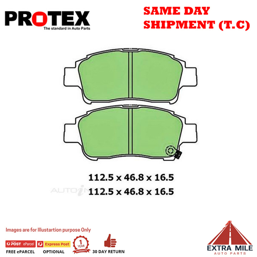 Protex Blue Brake Pad Set Front For Toyota Echo 1.3 Ptl 1999-2005 