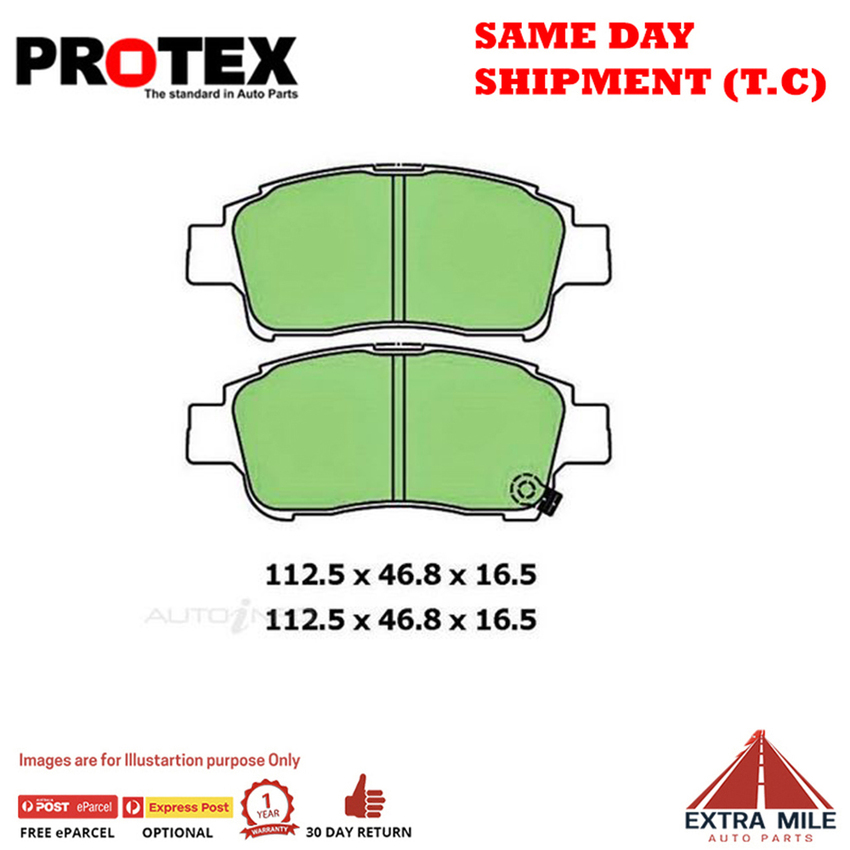 Ceramic Brake Pad Set Frnt For Toyota Echo 1.5 Ptl 1999-2005