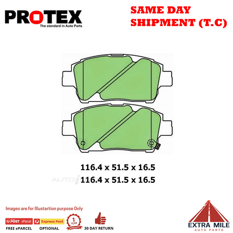 Ultra Ceramic Brake Pads Front For Toyota Corolla E120,130 Series 1.8 VVTi