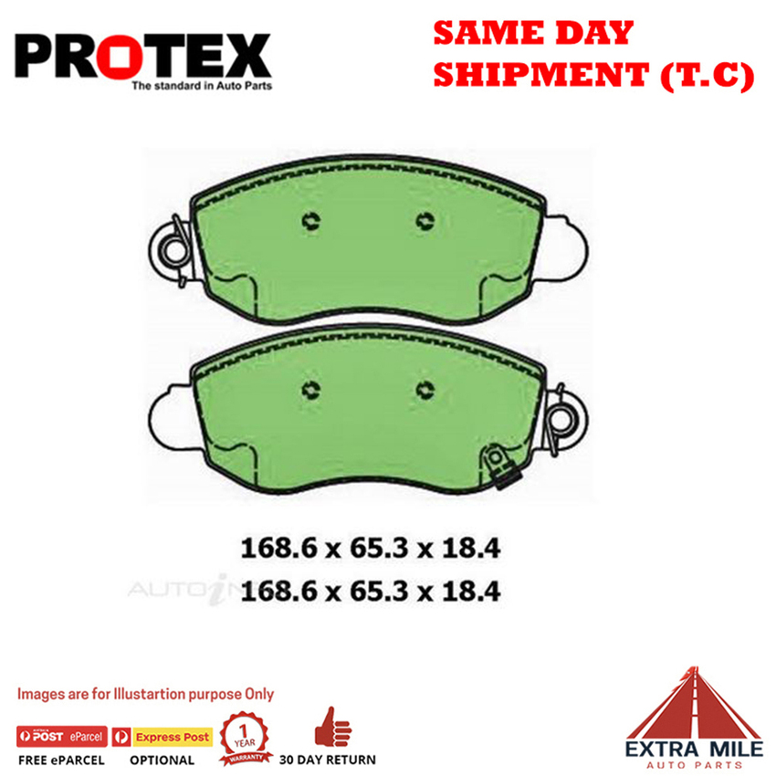 Protex Blue Brake Pad Set Front For Ford Transit 2.4 D VH,VJ Diesel 2000-2006