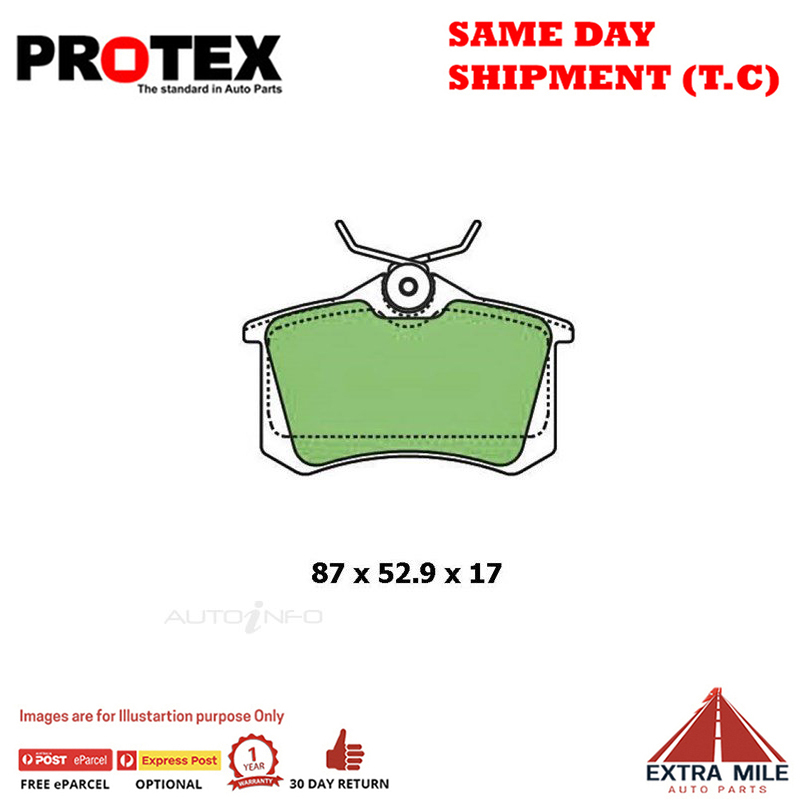 Ultra Ceramic Brake Pads Rear For Citroen C3 FC_ 1.4 I, 1.6 16V  2002 On