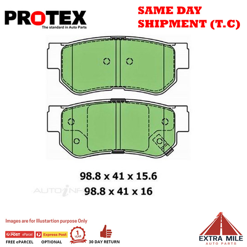Ceramic Brake Pad Set Rear For Hyundai Sonata 2.4 (EF) Petrol 01-05