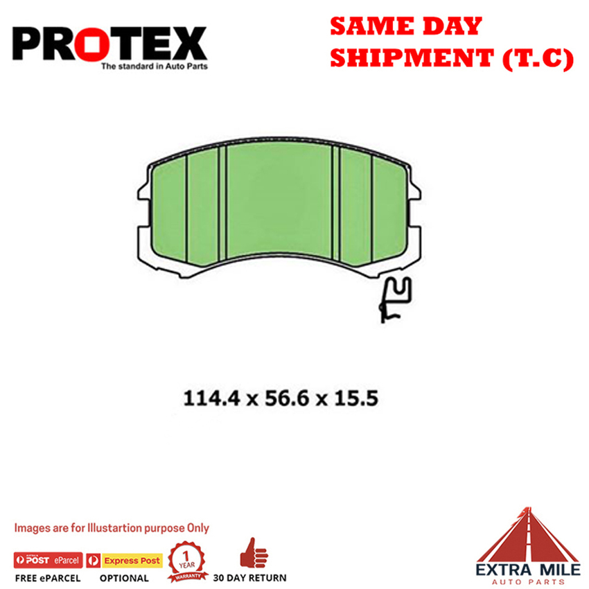 Protex Blue Brake Pad Set Front For Mitsubishi Lancer 2.0 CG,CH,CJ Ptl 2007-19 
