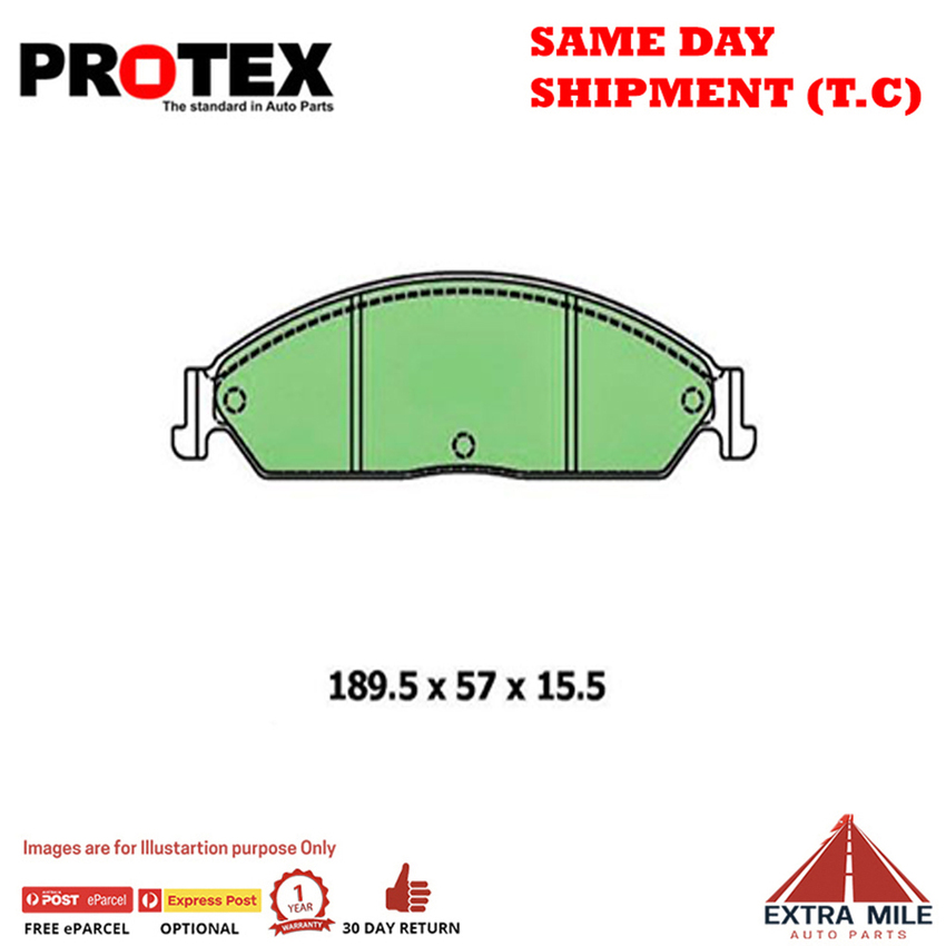 Protex Blue Brake Pad Set Front For Ford Falcon 4.0 XR6 (FGX) Ptl 2014-17