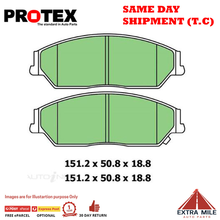Protex Blue Brake Pad Set Front For Toyota Camry 2.4 VVT-I ACV36R Ptl 2002-06 