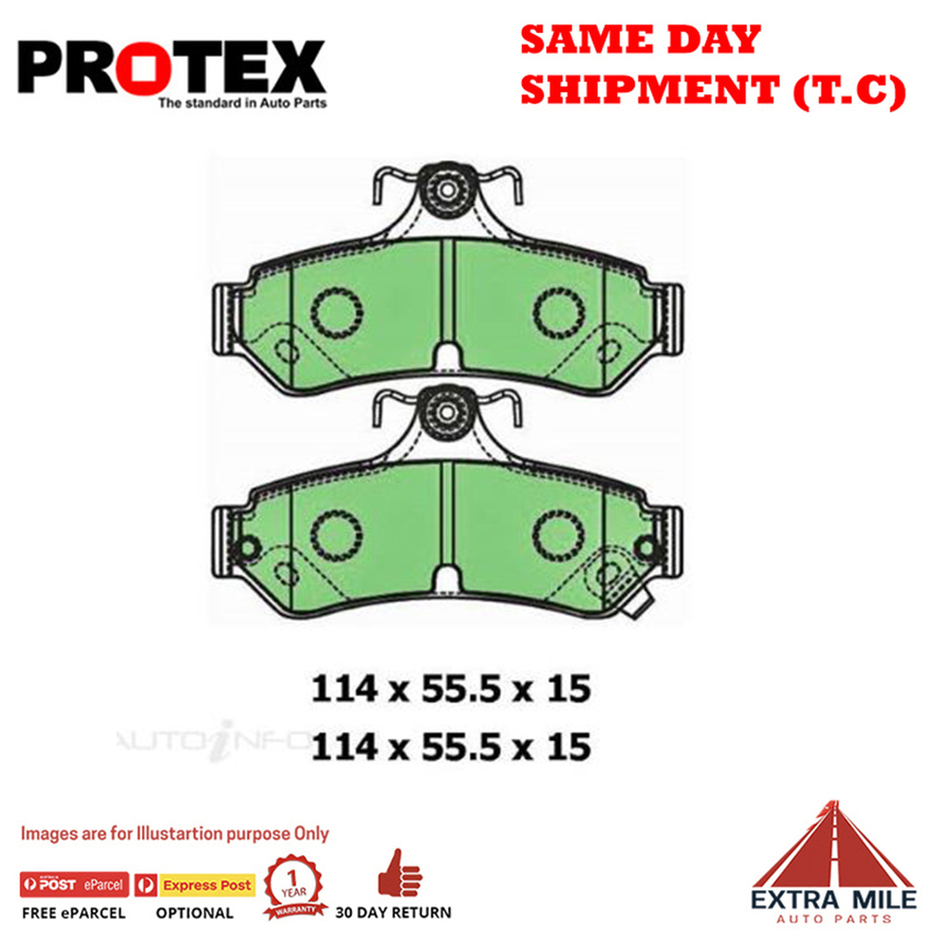 Protex Blue Brake Pad Set Rear For Toyota Camry 2.4 VVTi ACV40R Petrol 2006-11 
