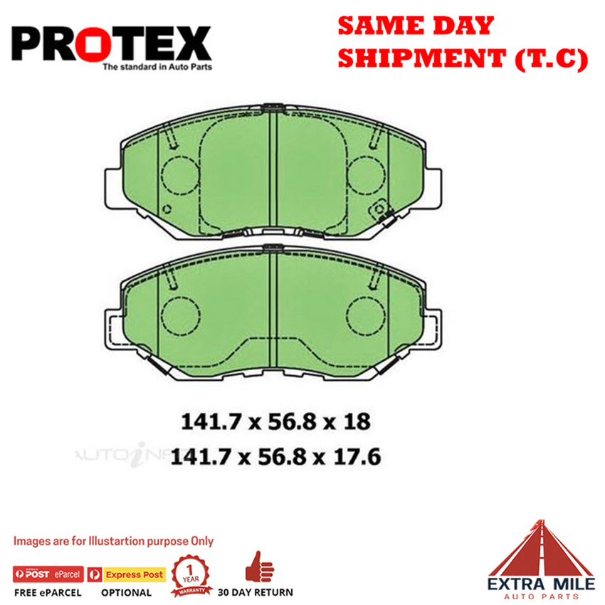 4WD Brake Pad Front Set For Honda CR-V 2.4 VTEC RD7 118kw Ptl 2001-06