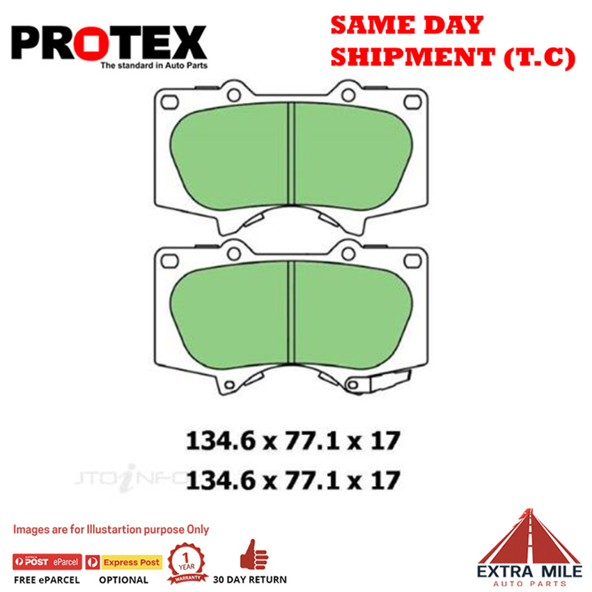 Protex Blue Brake Pad Set Front For Toyota Hilux 2.4 D GUN125R Diesel 2015-2019