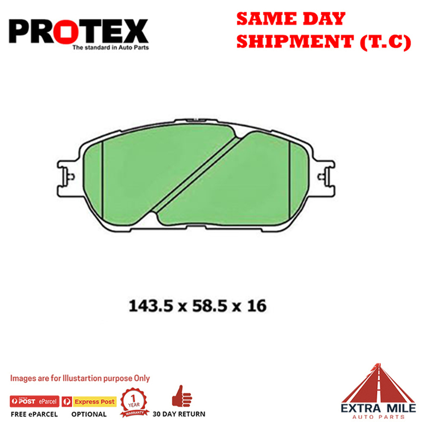 Protex Brake Pad Set Front For Lexus ES ES300 (MCV30) Petrol 01-08
