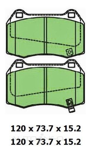 Protex Blue Brake Pad Set Front For Nissan 350 Z Z33 3.5 2003-2008