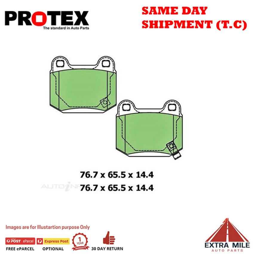 Ceramic Brake Pad Set Rear For Subaru Liberty 2.5 GT (BM) (BR) Ptl 2010-2019