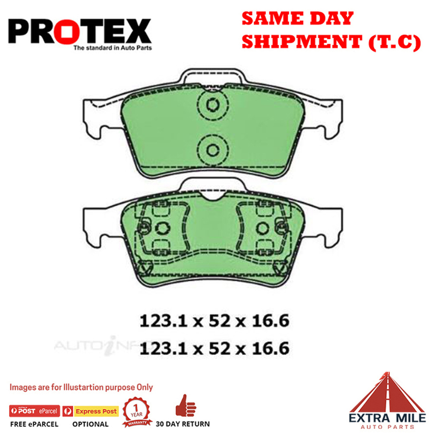 Blue Brake Pad Set Rear For Volvo V50 2.5 T5 AWD (MW) 162kw Ptl 2004-2007 