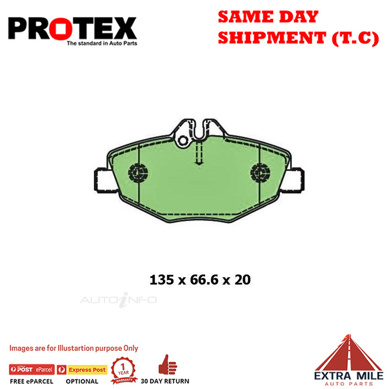 Protex Blue Brake Pad Set Front For Mercedes-Benz E-Class S211 E 350 T 3.5L