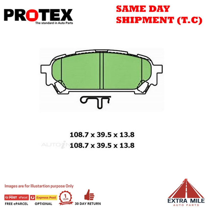 Ceramic Brake Pad Set Rear For Subaru Liberty 2.0 (BL) (BP) Petrol 03-09