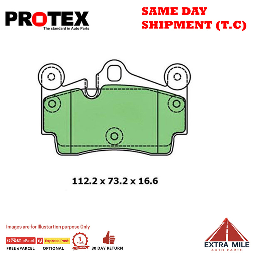 Protex Blue Brake Pad Set Rear For Porsche Cayenne Turbo 4.5 955 331kw 2002-07 