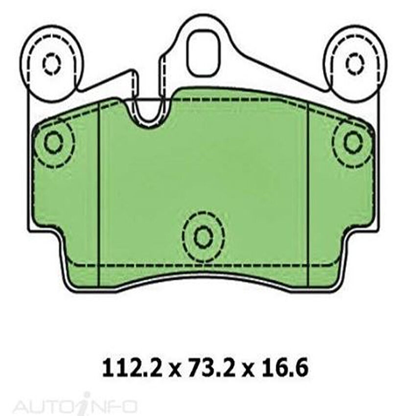 Protex Brake pad Set Rear For Porsche Cayenne 3.0 S Hybrid 245kw Hybrid 2010-19