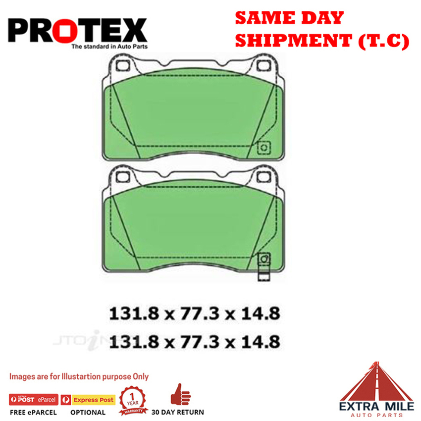 Protex Blue Brake Pad Set Front For Mitsubishi Lancer EVO VIII Petrol 2003-05 