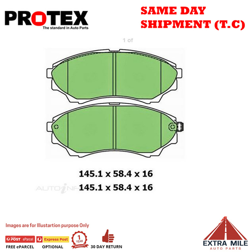 Ceramic Brake Pad Set Frnt For Mazda Bravo B2500 D, TD (UN) Diesel 1999-2005