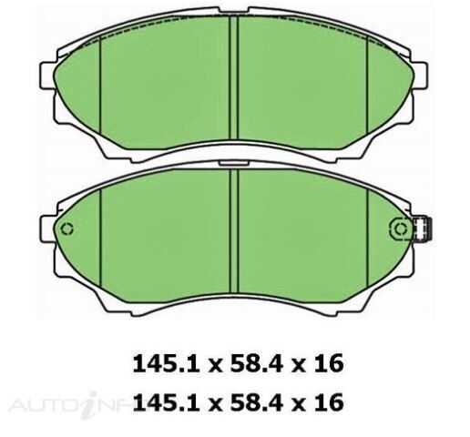 Protex 4x4 Brake Pad Set Front For Ford Courier 2.5L TD PG Diesel 2002-2004