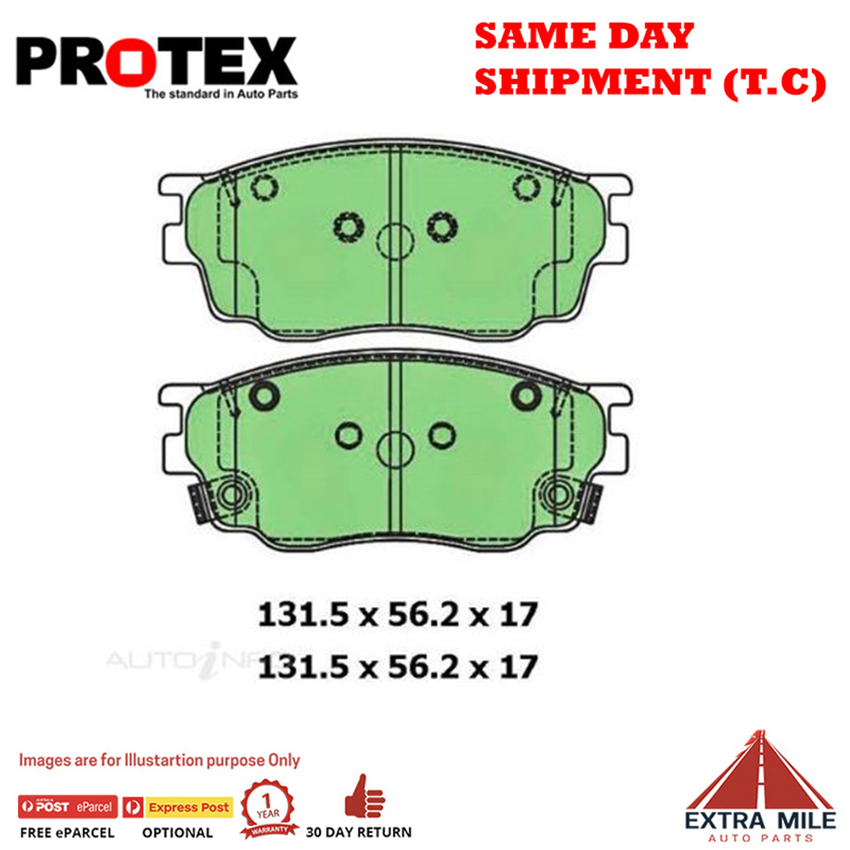 Protex Blue Brake Pad Set Front For Mazda 6 2.0 DI (GG) Diesel 2006-2007 