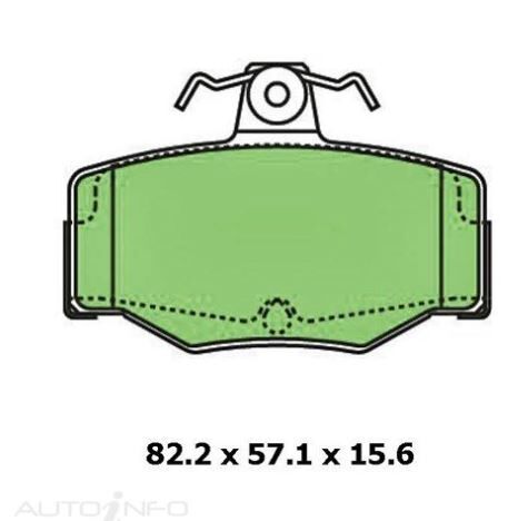 Protex Blue Brake Pad Set Rear For Nissan Pulsar N16 1.6/1.8 2000-2005