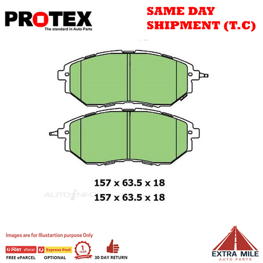 Ceramic Brake Pad Set Front For Subaru Outback 2.5 (BR) Ptl 2012-2018