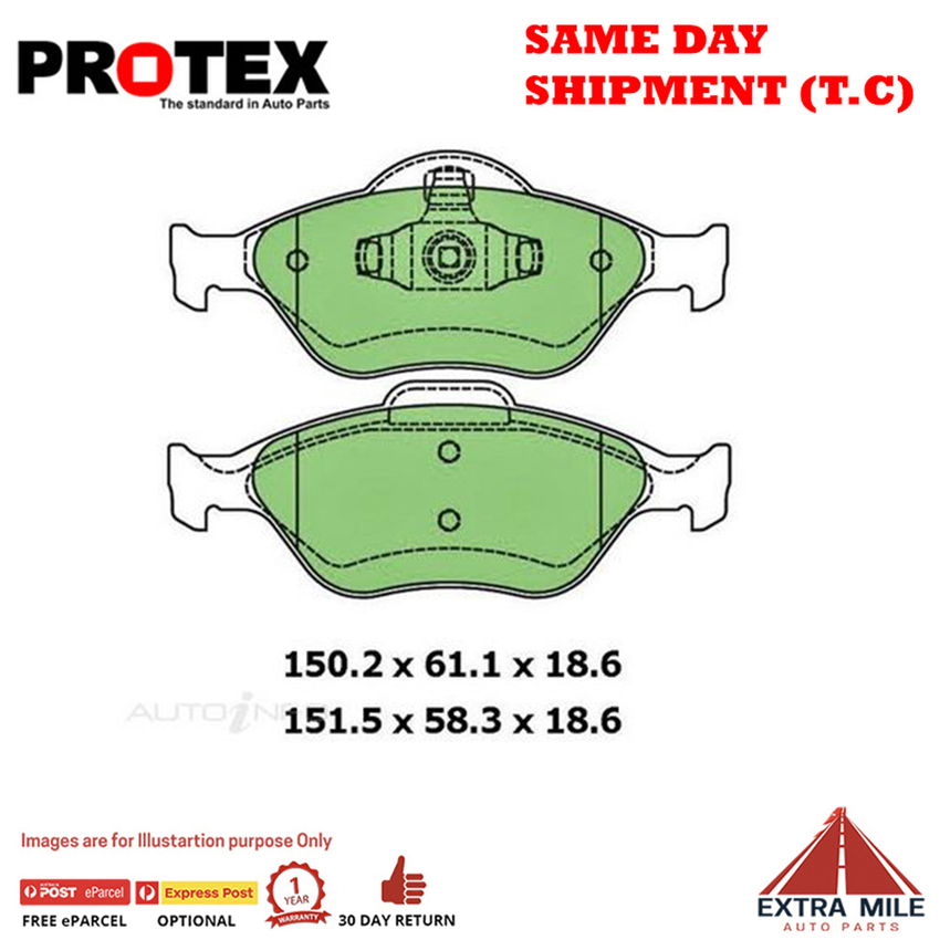 Ceramic Brake Pad Set Front For Ford Fiesta 1.6 i (WP,WQ) Ptl 2004-08