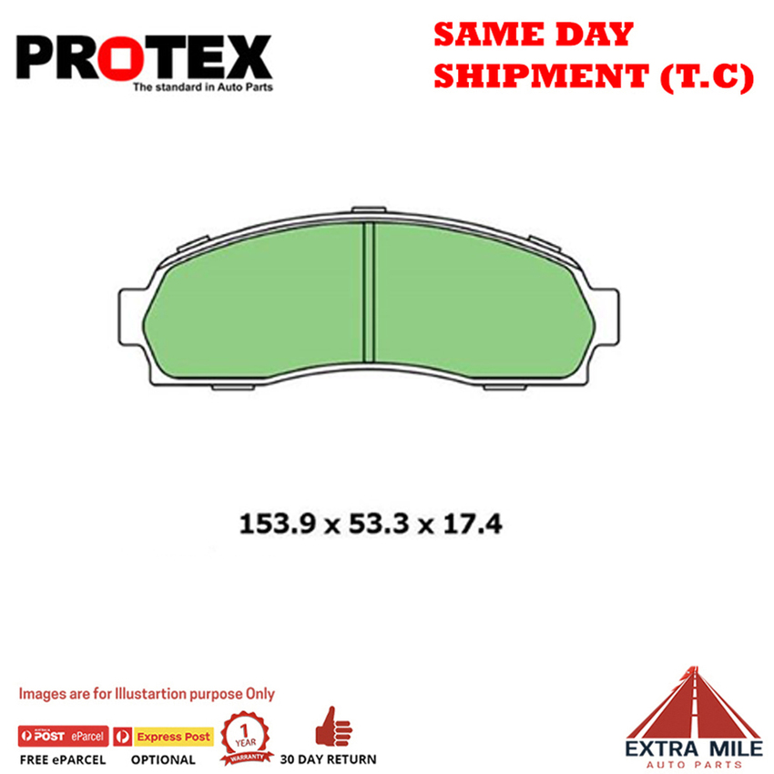 Protex Blue Brake Pad Set Front For Ford Explorer 4.0 (UT,UX,UZ) Ptl 01-08 