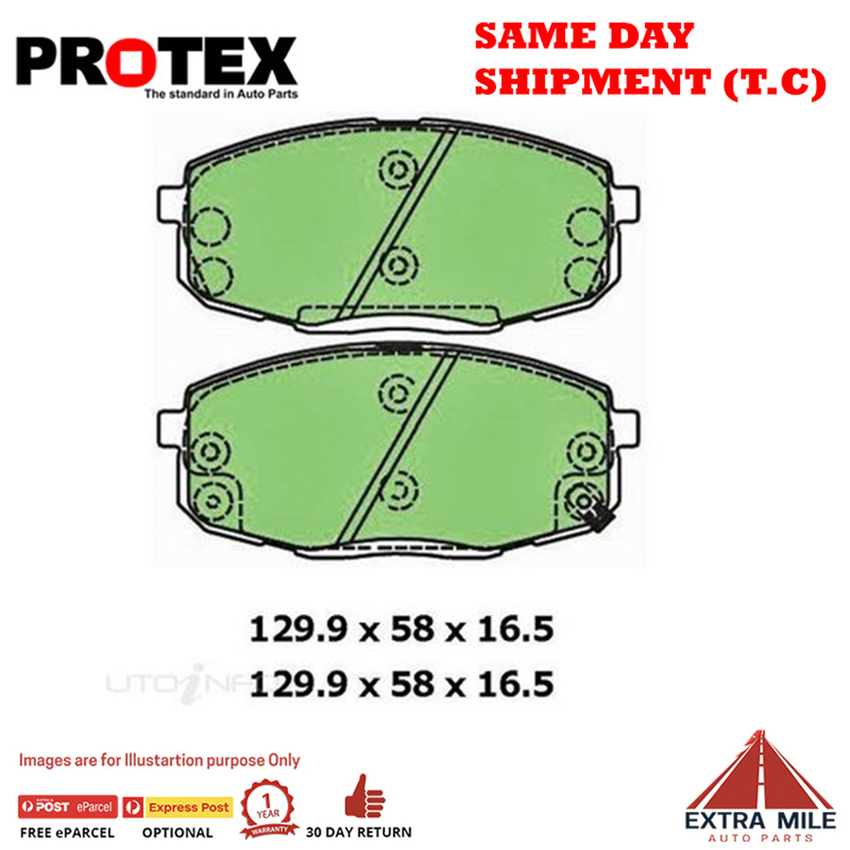 Ceramic Brake Pad Set Frnt For Hyundai i30 1.6 CRDi GD 81kw, 94kw Dsl 12-17