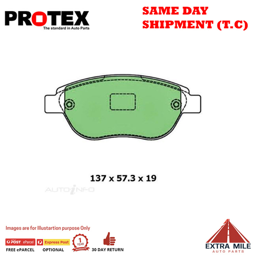 Protex Blue Brake Pad Set Front For Peugeot 7 SW 1.6 16V (88kw) Ptl 07-19