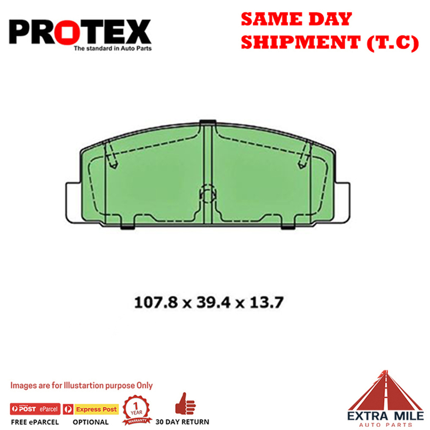 Protex Blue Brake Pad Set Rear For Mazda 6 2.2 MZR-CD (GH) Diesel 2010-2012 