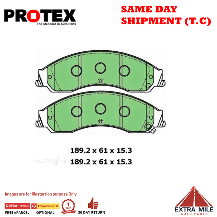 Protex Blue Brake Pad Set Front For Mitsubishi 380 3.8 i Ptl 2005-2008