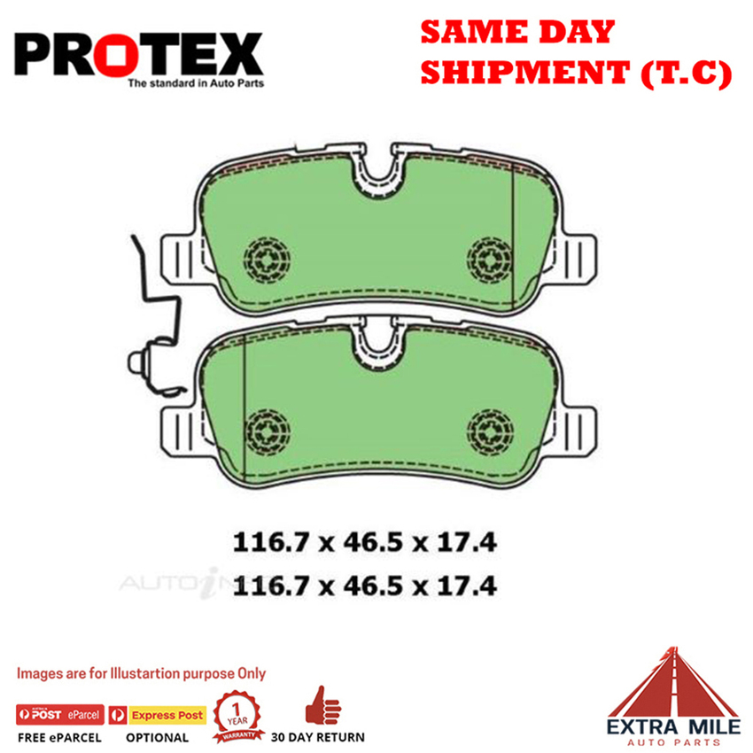 Blue Brake Pad Set Rear For Land Rover Discovery 3.0 (LA) Series 4 Petrol 13-16 