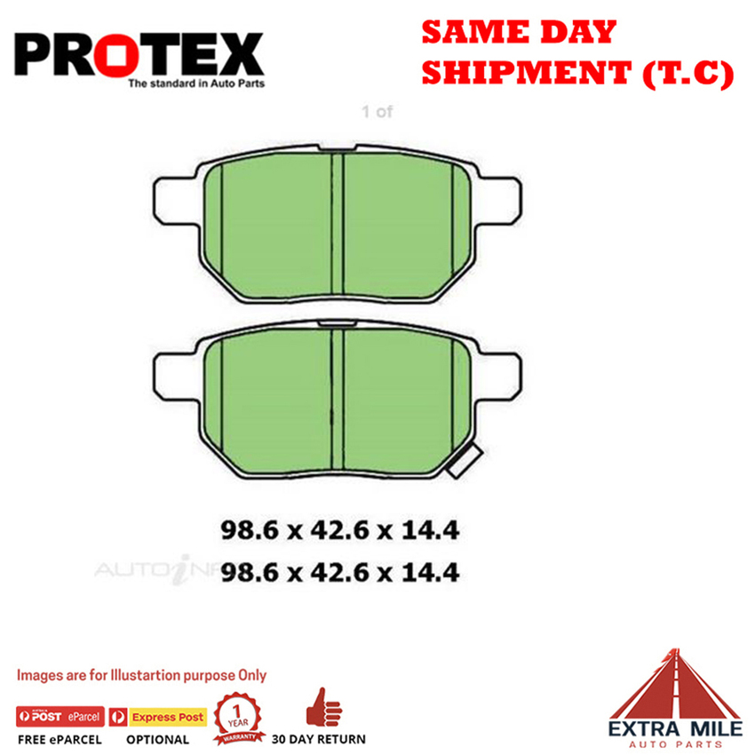 Ceramic Brake Pad Set Rear For Toyota Yaris 1.5 (NCP93R) Ptl 2007-2011
