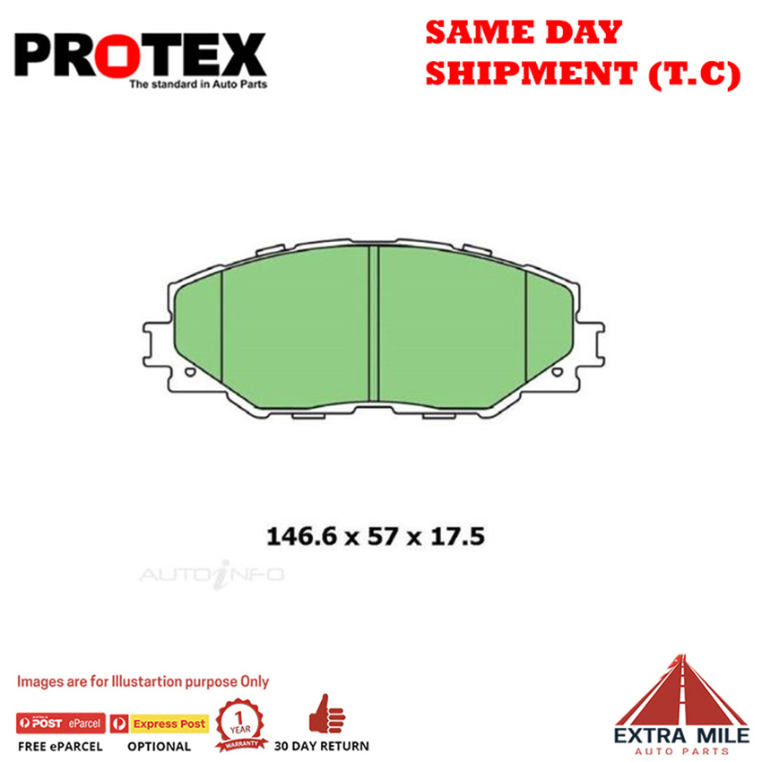 Protex Blue Brake Pad Set Frnt For Toyota Rav 4 3.5 VVTi (XA30)  2007-2012 