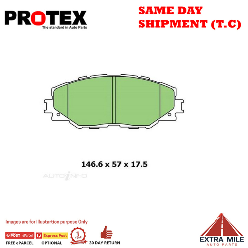 Ceramic Brake Pad Set Frnt For Toyota Corolla 1.8 Hybrid ZWE186R Ptrl 12-18