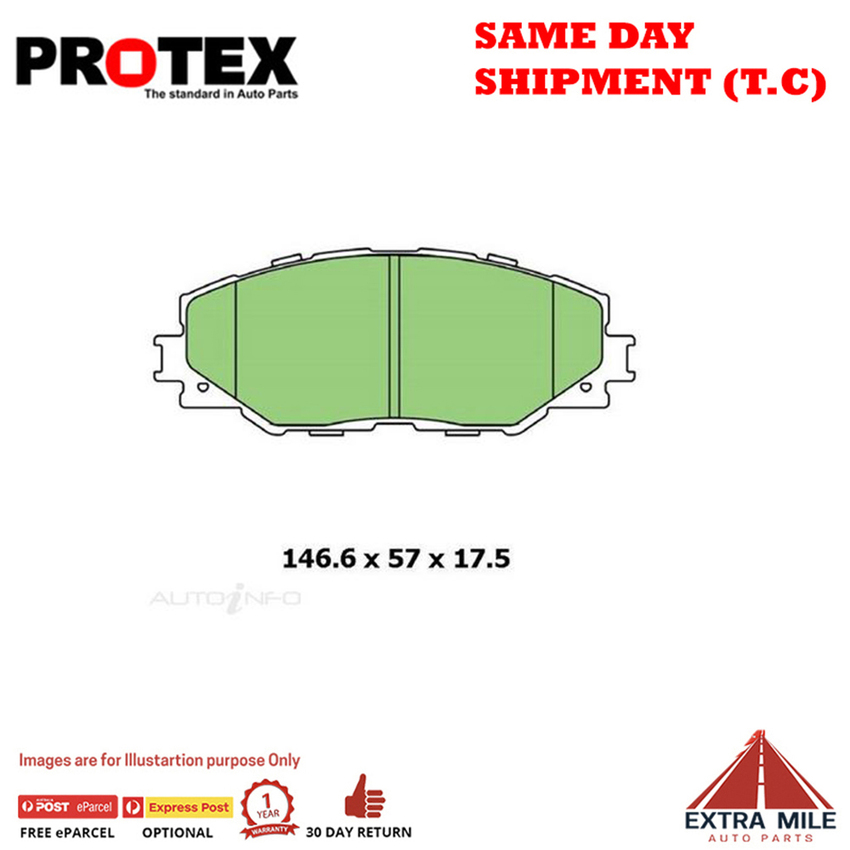 4WD Brake Pad Front Set For Toyota Corolla 1.8 Hybrid (ZWE186R) 2012-18