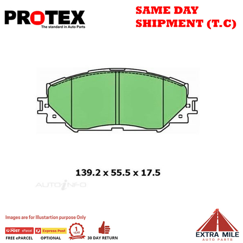 Protex Blue Brake Pad Set Front For Toyota Rav 4 2.4 VVTi (XA30) Ptl 2005-12