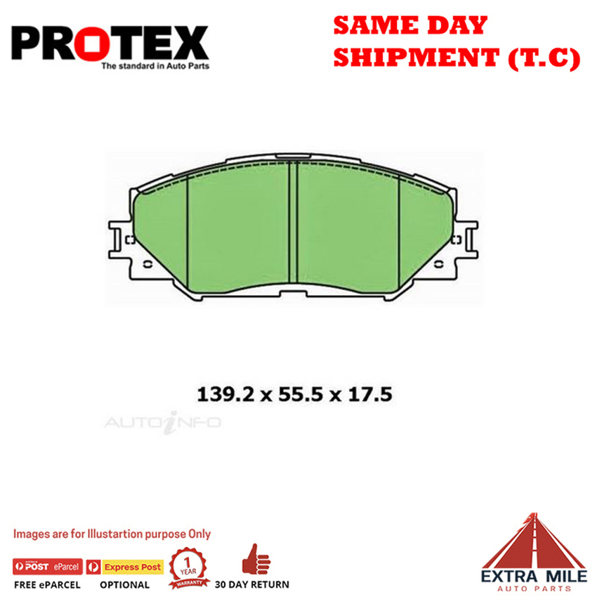Ceramic Brake Pad Set Front For Toyota Corolla 1.8 VVTi ZRE182R Ptl 12-18