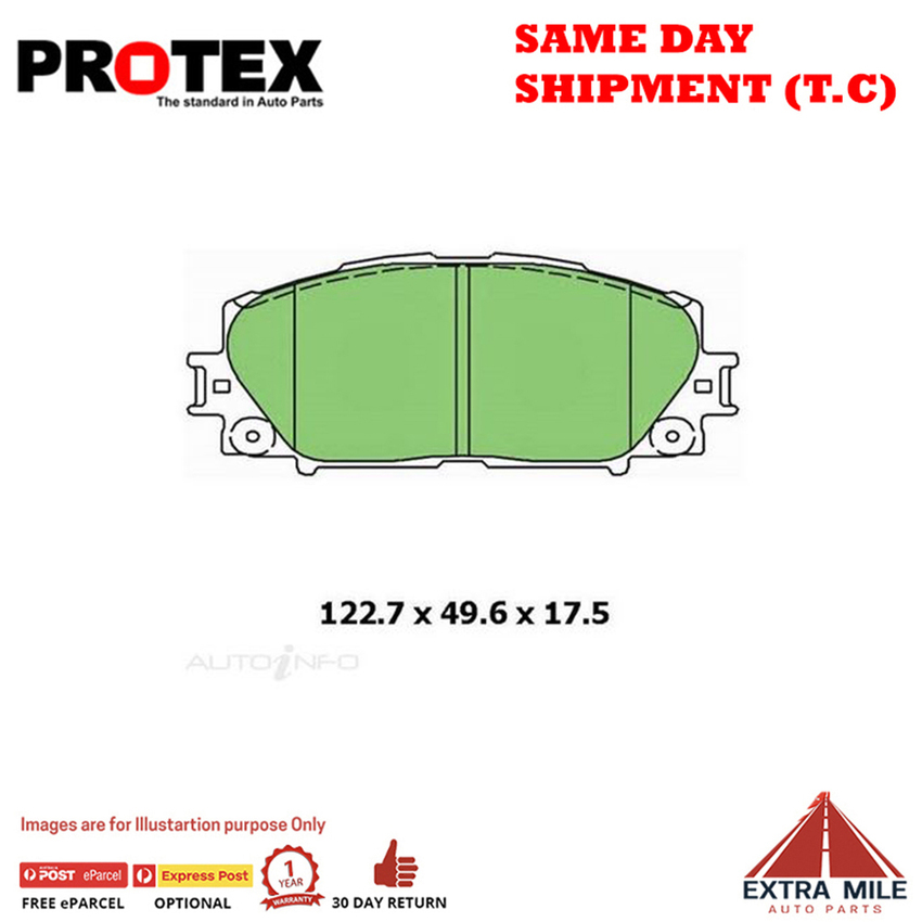 Ceramic Brake Pad Set Front For Toyota Yaris 1.5 (NCP93R) Ptl 2007-11