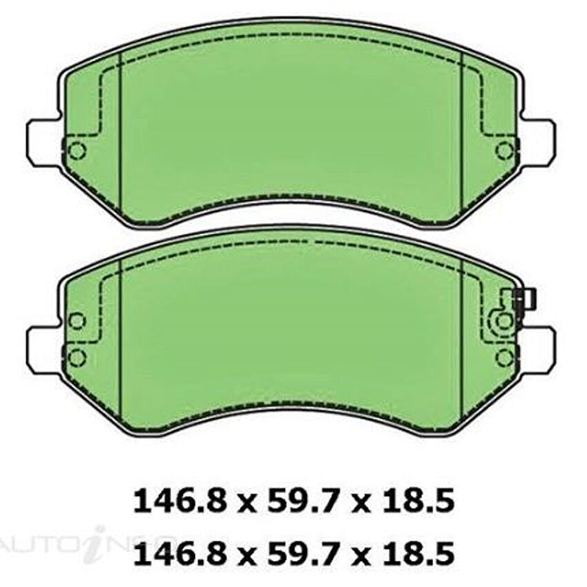 Protex Blue Brake Pad Set Front For Jeep Cherokee 2.5 CRD (KJ) Diesel 03-08