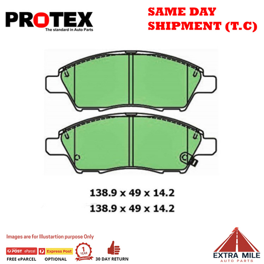 Protex Blue Brake Pad Set Front For Nissan Tiida C11 1.8L Petrol - DB1830B