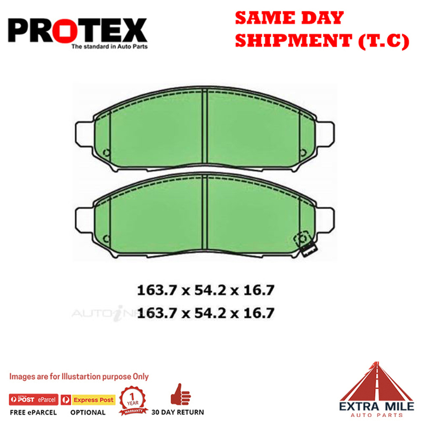Ceramic Brake Pad Set Frnt For Nissan Navara 2.5 dCi RWD D40 Diesel 06-19
