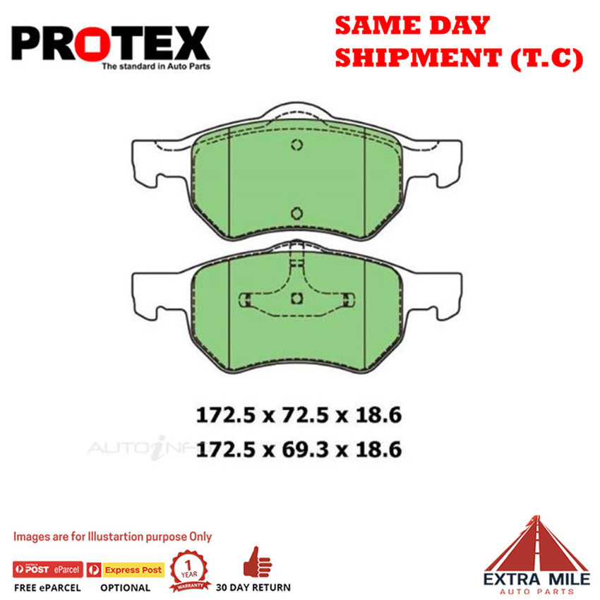 Protex Blue Brake Pad Set Front For Chrysler Voyager 3.3 AWD Petrol 2000-2008