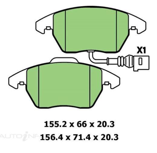Protex Brake Pad Front For Volkswagen Tiguan 2.0 TSI 4motion 5N 125kw 07-16
