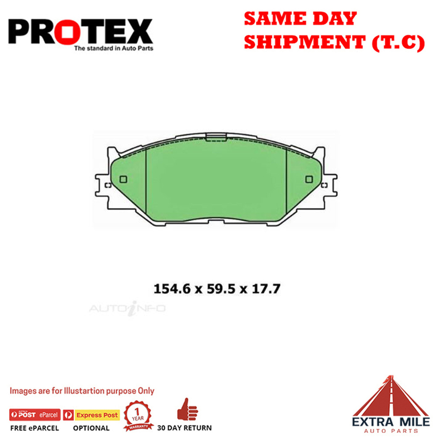 Protex Blue Brake Pad Set Front For Lexus IS IS350 GSE21R Ptl 2010-2013 